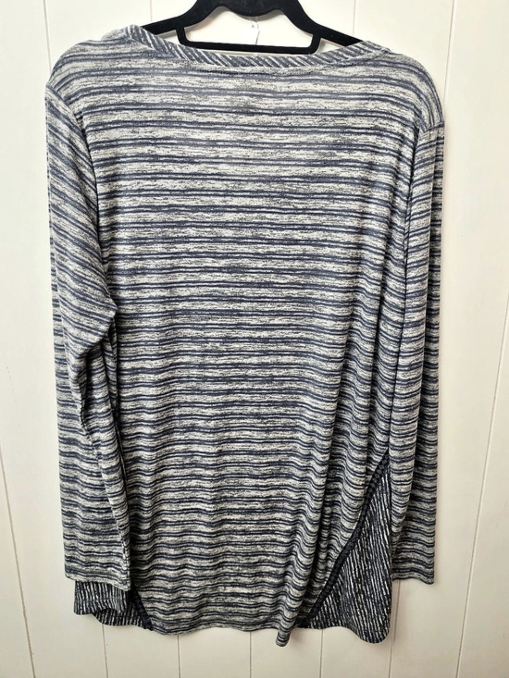 Mystree Striped Long Sleeve Tunic in Blue & White Size 1X NWT - Picture 2 of 3